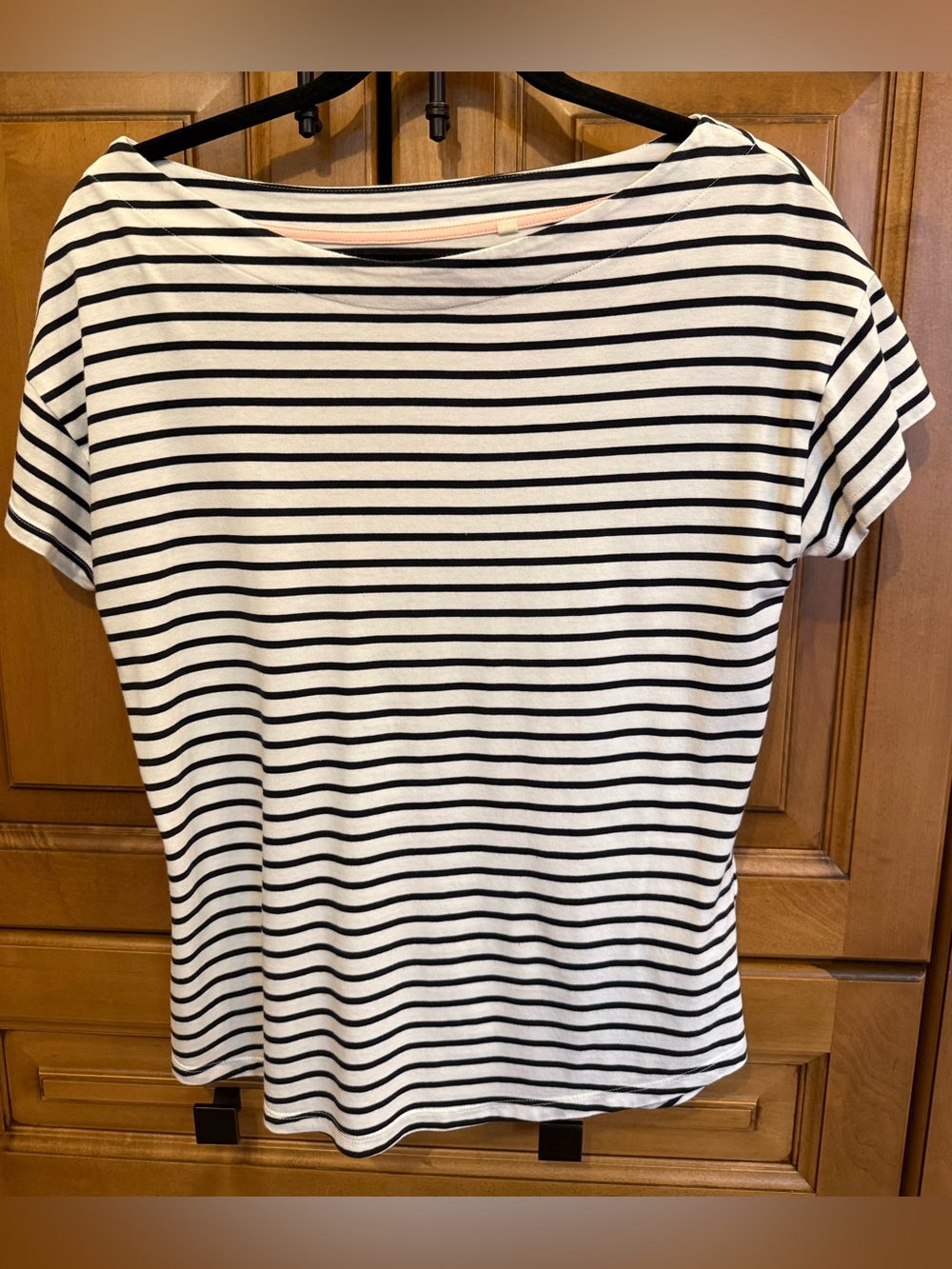 Boden Navy and White Stripe Short Sleeve Tee